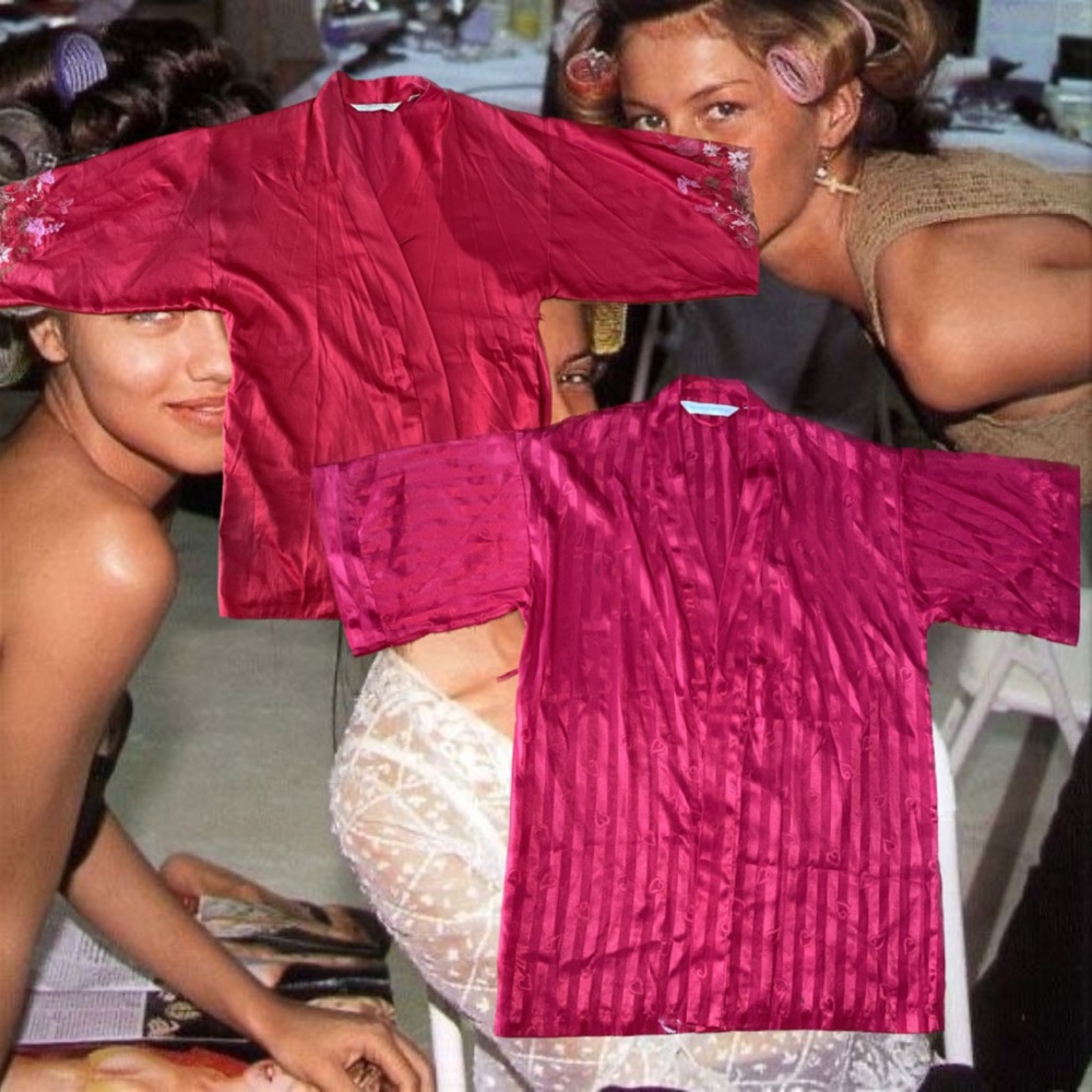 vintage red 2000s y2k victoria secret robes bundle